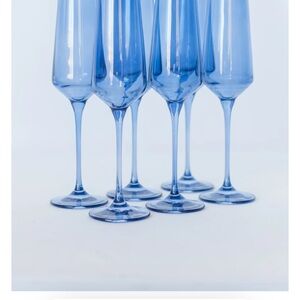 Estelle Champagne Flutes [Cobalt Blue - Set of 6]